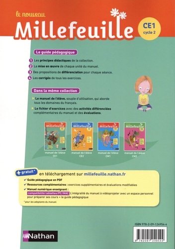 Le nouveau Millefeuille CE1 cycle 2. Guide pédagogique  Edition 2019