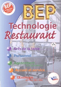 Christian Ferret - Technologie Restaurant BEP.