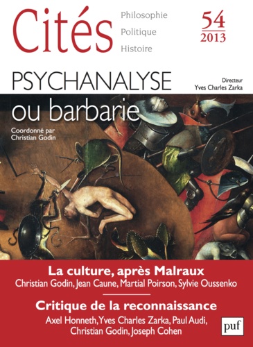Cités N° 54/2013 Psychanalyse ou barbarie