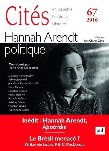 Cités N° 67/2016 Hannah Arendt politique
