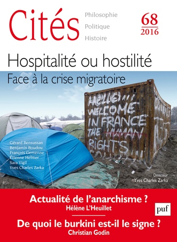 Cités N° 68/2016 Hospitalité ou hostilité. Face à la crise migratoire