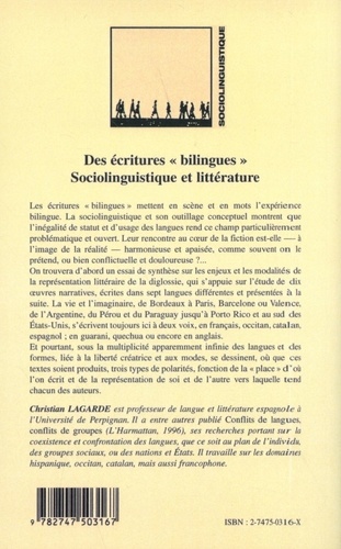 Des écritures "bilingues". Sociolinguistique et littérature