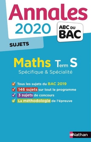 Mathématiques Tle S spécifique & spécialité. Sujets  Edition 2020