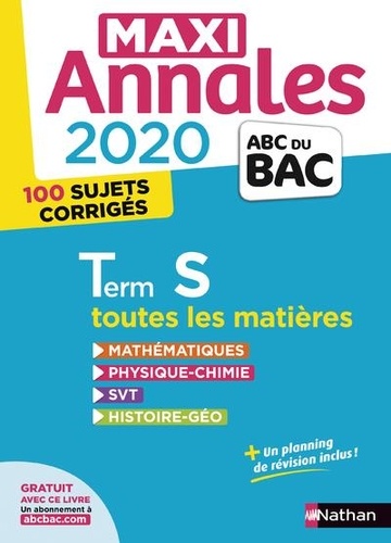 Maxi Annales BAC Tle S  Edition 2020