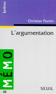 Christian Plantin - L'argumentation.