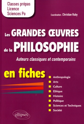 Les grandes oeuvres de la philosophie en fiches. Auteurs classiques et contemporains. Classes prépas, Licence, Sciences Po