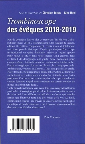 Trombinoscope des évêques  Edition 2018-2019