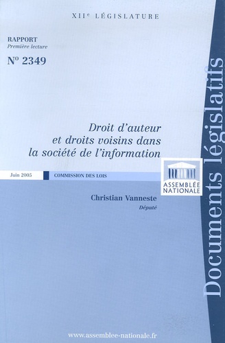 Christian Vanneste - Droit d'auteur et droits voisins dans la société de l'information.