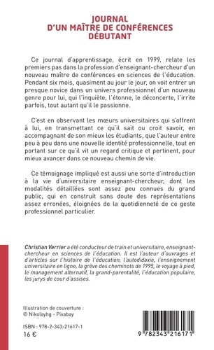 Journal d'un maître de conférences débutant. Découvrir, transmettre, accompagner