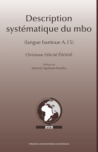 Christiane Félicité Ewané - Description systématique du mbo (langue bantoue A.15).