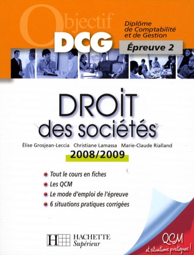 Christiane Lamassa et Elise Grosjean-Leccia - Droit des sociétés - Epreuve 2 du DCG.