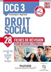 Christine Alglave et Magali Lafont - DCG 3 Droit social 2021/2022 - 28 Fiches de révision - - Réforme Expertise comptable.