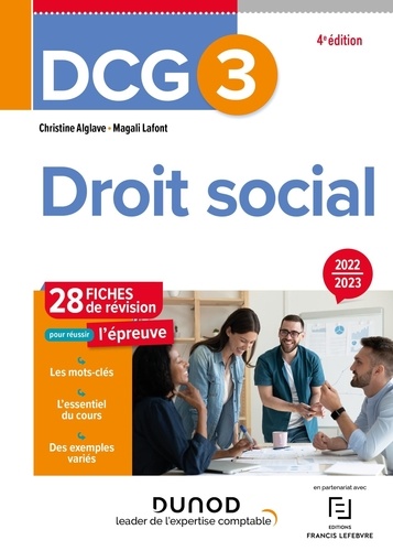 Droit social DCG 3. 28 fiches de révision pour réussir l'épreuve  Edition 2022-2023