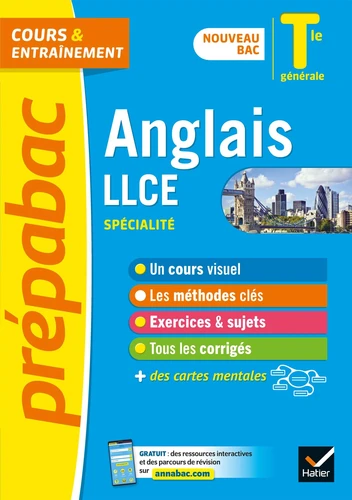 Couverture de Anglais LLCE spécialité : Tle générale nouveau bac