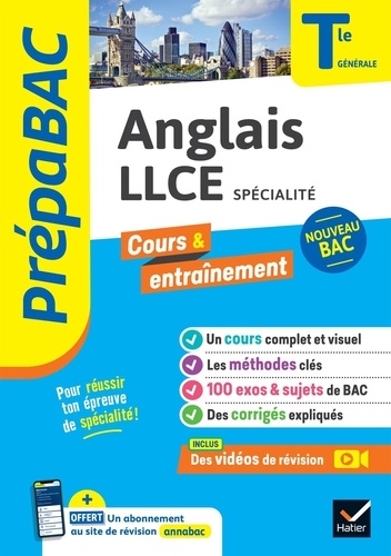 Anglais LLCE spécialité Tle générale  Edition 2024
