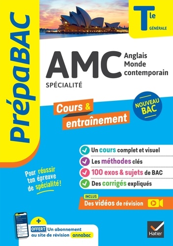 Prépabac AMC (Anglais monde contemporain) Tle générale (spécialité) - Bac 2024. nouveau programme de Terminale
