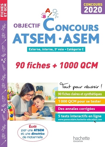 ATSEM - ASEM. 90 Fiches - 1 000 QCM  Edition 2020