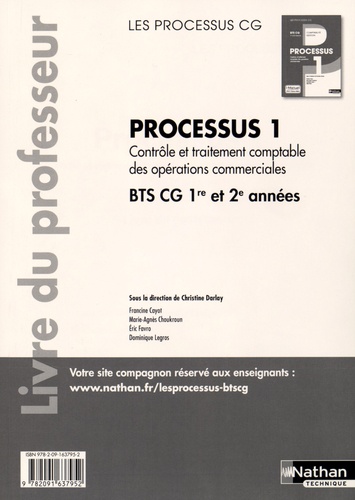 Christine Darlay - Processus 1 BTS CG 1re et 2e années - Livre du professeur.