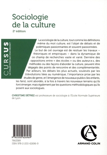 Sociologie de la culture 2e édition