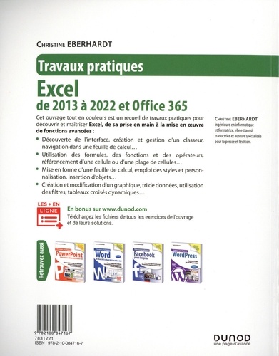 Travaux pratiques Excel. De Excel 2013 à Excel 2022 et Office 365