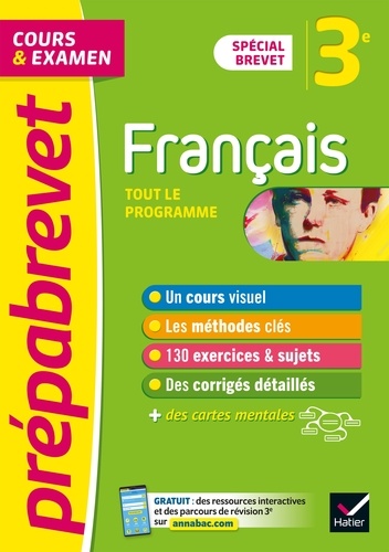 Prépabrevet Français 3e - Brevet 2024. cours, méthodes et entraînement