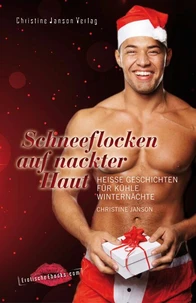 Schneeflocken auf nackter Haut