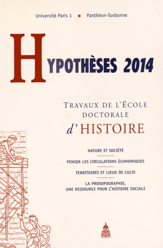 Christine Lebeau - Hypothèses 2014 - Travaux de l'Ecole doctorale d'histoire.