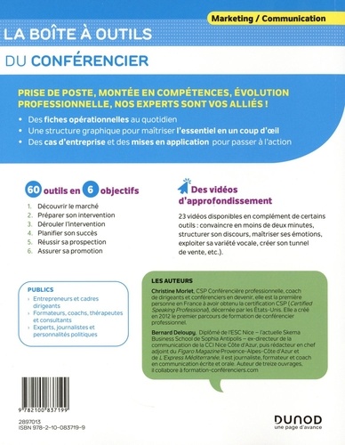 La boîte à outils du conférencier. Discours, Keynotes, Webinaires. 60 outils clés en mains + 23 vidéos d'approfondissement 2e édition