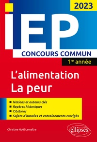 Christine Noël-Lemaître - Concours commun IEP 1re année - L'alimentation La peur.