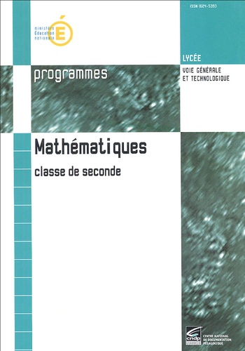 Christine Nottrelet - Mathématiques classe de 2e - Programmes.