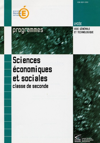 Christine Nottrelet - Sciences économiques et sociales 2e - Programmes.