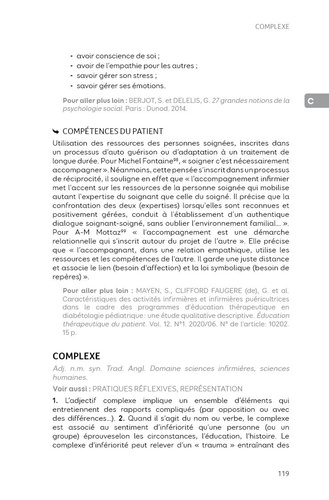 Dictionnaire des concepts en sciences infirmières. Vocabulaire professionnel de la relation soignant-soigné 5e édition
