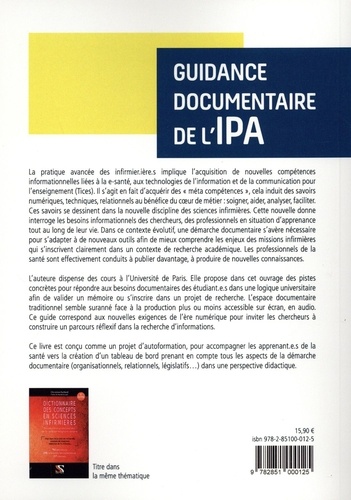 Guidance documentaire de l'IPA. Diplôme d'Etat d'Infirmier en Partique Avancée
