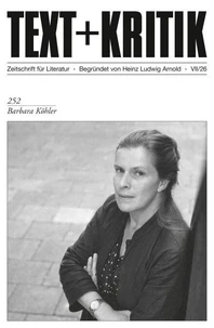 TEXT + KRITIK 252 - Barbara Köhler