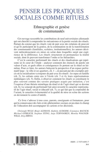 Penser les pratiques sociales comme rituels. Ethnographie et genèse des communautés