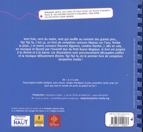 Tipi Tipi Ta. 2 volumes  avec 1 CD audio MP3 - Braille