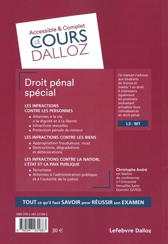 Droit pénal spécial 7e édition