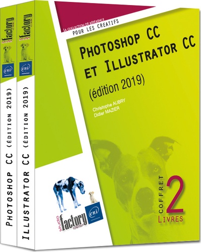 Christophe Aubry et Didier Mazier - Photoshop CC et Illustrator CC - Coffret en 2 volumes.