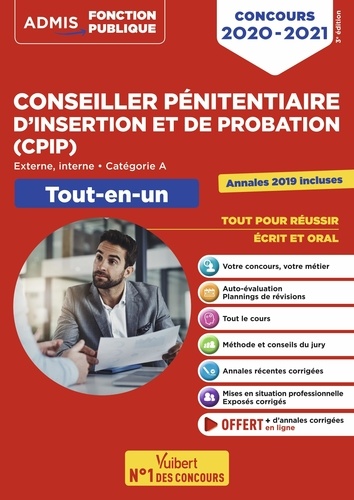 Concours conseiller pénitentiaire d'insertion et de probation (CPIP) - Externe, interne, catégorie B. Tout-en-un  Edition 2019-2020