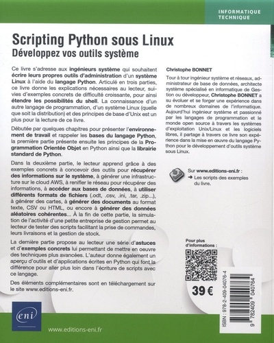Scripting Python sous Linux. Développez vos outils système 2e édition