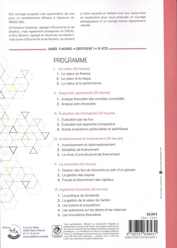 Finance DSCG 2. Enoncé, cas pratiques  Edition 2019-2020