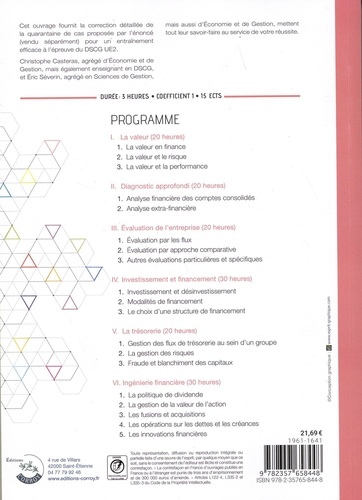 Finance DSCG 2. Corrigé, cas pratiques  Edition 2019-2020