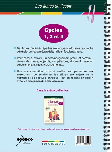 Eduquer à la nutrition cycles 1, 2 et 3. Un matériel pédagogique prêt à l'emploi