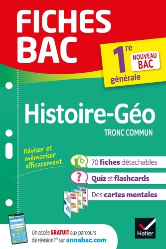 Christophe Clavel et Grégoire Gueilhers - Fiches bac Histoire-Géographie 1re générale - nouveau programme de Première.