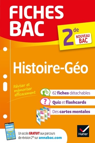 Christophe Clavel et Cécile Gaillard - Fiches bac - Histoire-Géographie 2de - tout le programme en fiches de révision détachables.