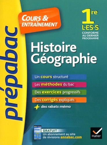 Histoire Géographie 1re L, ES, S  Edition 2018