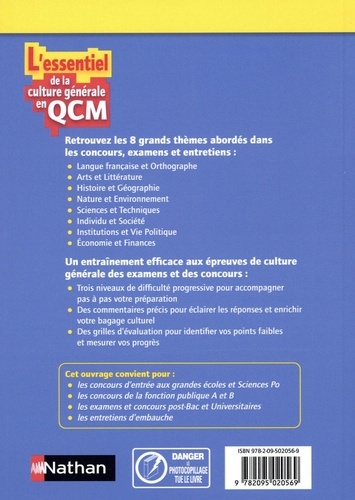 L'essentiel de la culture générale en QCM  Edition 2023-2024