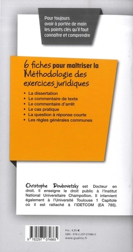 Méthodologie des exercices juridiques  Edition 2019-2020