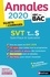 SVT Tle S spécifique + spécialité. Sujets & corrigés  Edition 2020