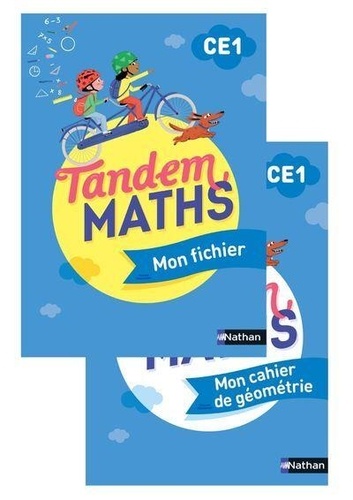 Christophe Gilger et Catherine Grosjean - Maths CE1 Tandem - Pack en 2 volumes : Mon fichier avec Mon cahier de géométrie.
